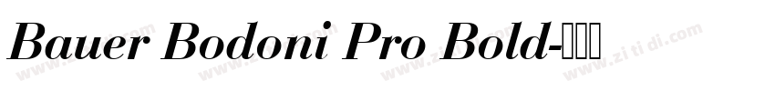 Bauer Bodoni Pro Bold字体转换